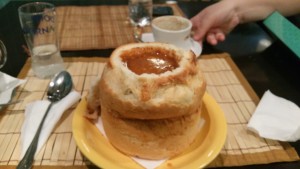 stew in bread bowl, what else?! :-)